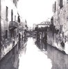 Naviglio con Ponte Altinate sullo sfondo,1957